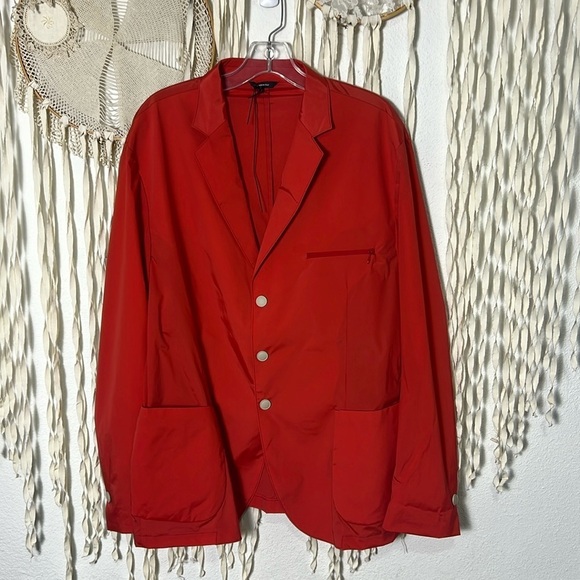 TMB | Eugino Tombolini Red Nylon Giacca Sailing Blazer L - Picture 1 of 12